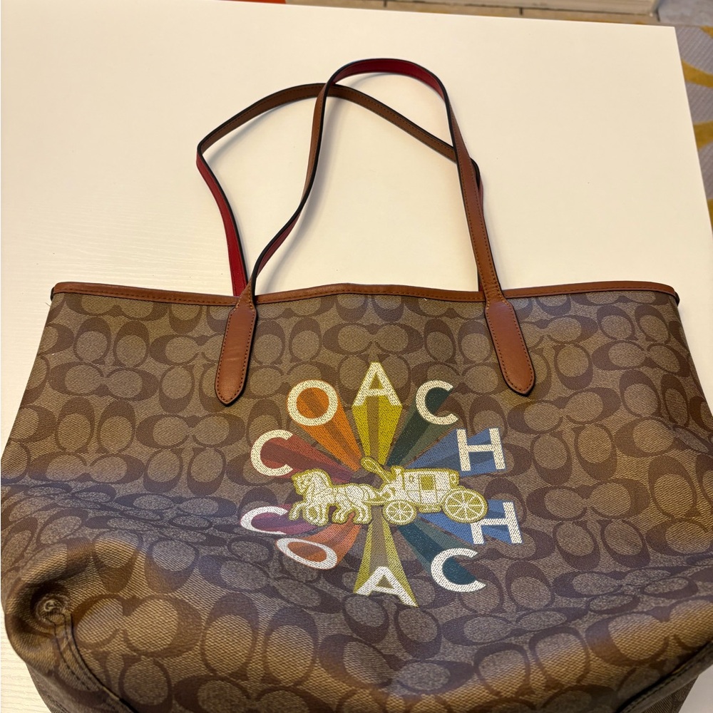 Coach Multicolor Signature Tote Bag